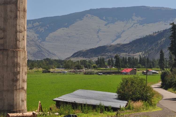 silo and valley floor